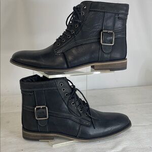 STEVE MADDEN Men's Trempt Combat Boots Size 8.5 Black FTL-08-109